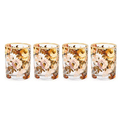 Wild Rose Tumbler Glass, Set of 4