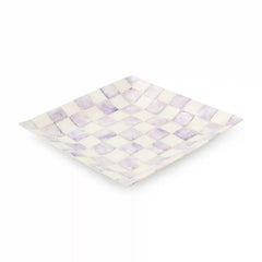 Violet Check Capiz Catchall Tray