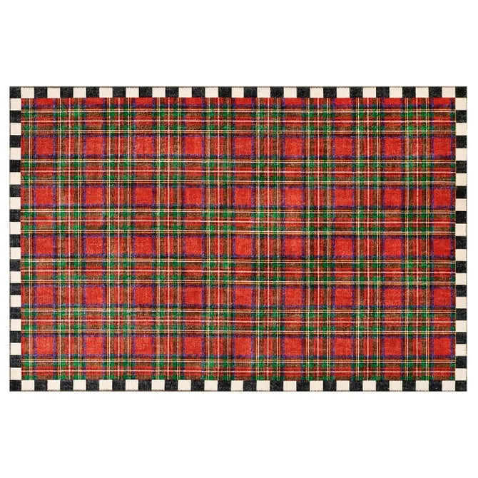 Royal Stewart Tartan Red 5' x 7'6" Washable Rug