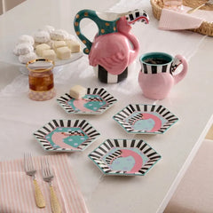 Patience Brewster Flamingo Dessert Plates, Set of 4
